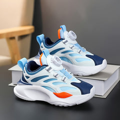 Boy's Chunky Shoes Rotating Buckle Sneakers Non Slip Soft Sole