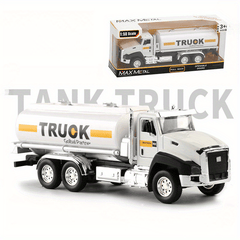 1:32 Excavator and Truck Playset w/ Accessories, Orange Aluminum Alloy Toy