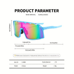 Men's Colorful Cycling Glasses Full Frame Sunglasses