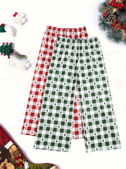 2 Pack Women's Plus Size Christmas Sleepwear Bottoms Set