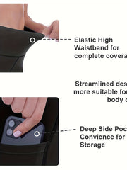 High Waist Yoga Leggings with Phone Pockets, Fitness Tight Pants