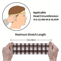 Plaid Breathable Headband for Sport & Casual Wear