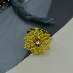 2pcs Farmhouse Floral Napkin Rings for Home Table Decorations
