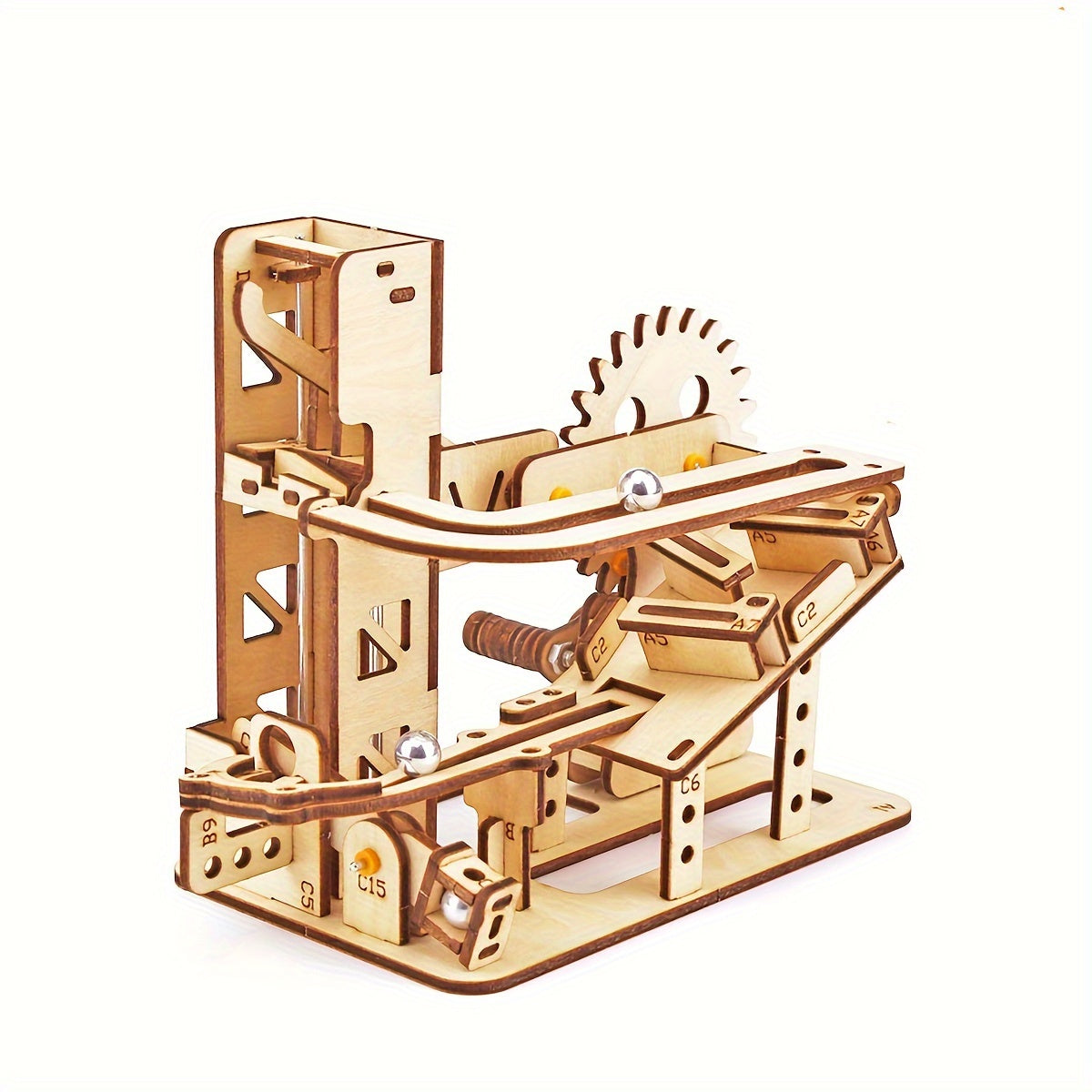 Marble Run 3D Wooden Puzzle Kit Adults Teens DIY Model Building