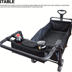 Non-Slip Organizer for Wagon Parent Console Caddy with Cup Holders