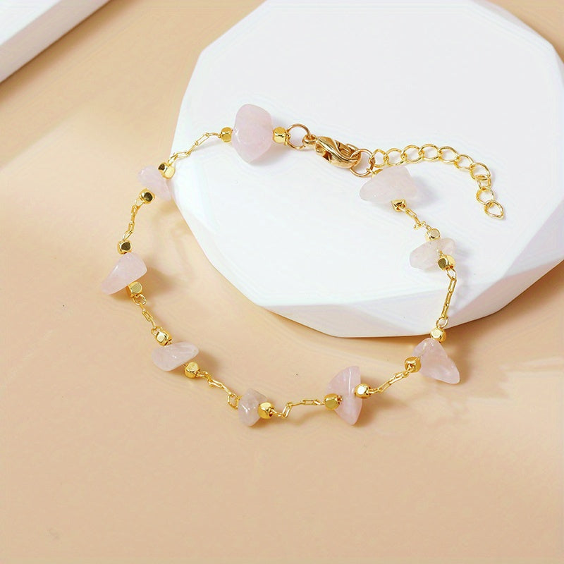 Colorful Natural Stone Beaded Bracelet for Girls
