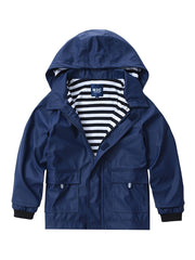 Kids Waterproof Windbreaker Jacket with Hooded Coat