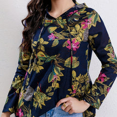 Casual Vintage Long Sleeve Hoodies
