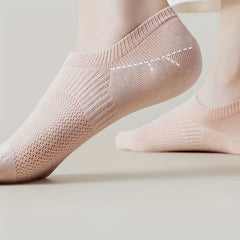 8 Pairs Solid Ankle Socks Breathable & Lightweight Women's Stockings
