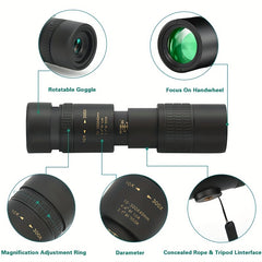 BAK4 Prism Monocular Telescope Smartphone Holder Tripod Adults Bird Watching