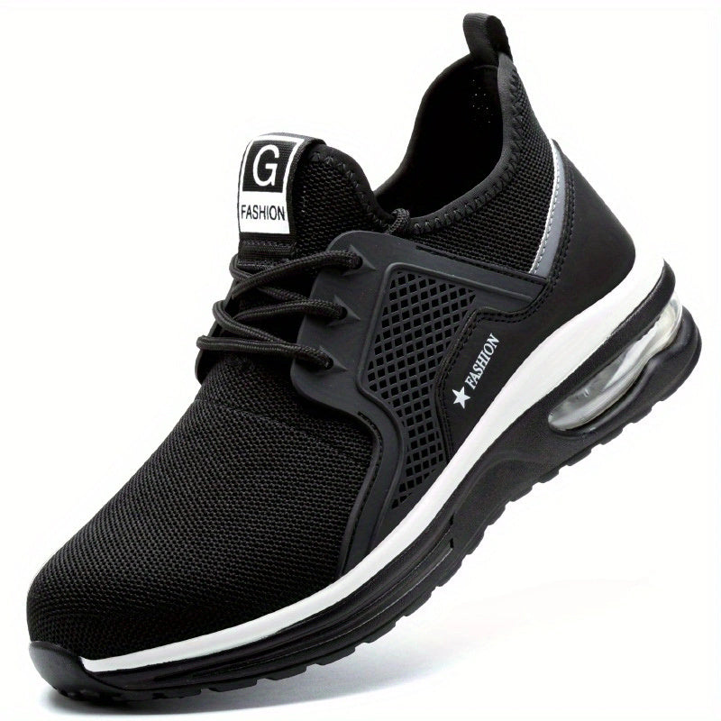 Men's Breathable Mesh Work Sneakers Anti Slip Knit Sneakers