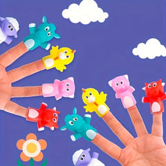 5pcs Farm Animal Finger Puppets Set Animal Finger Puppet Toys
