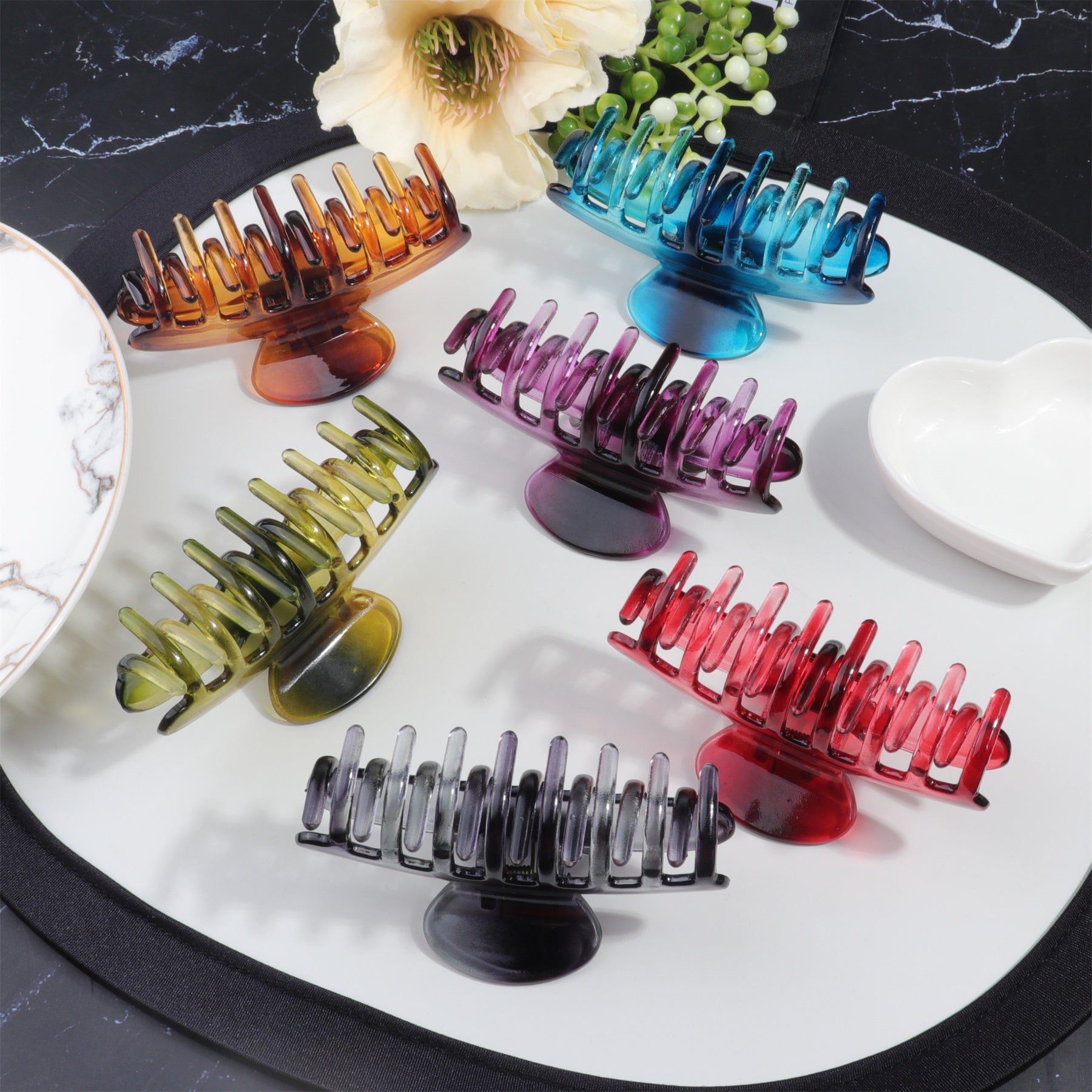 Gradient Large Hair Claw Clips Non-slip Strong Hold Jaw Clip Hair Clam
