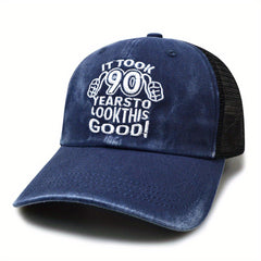 90s Embroidery Vintage Baseball Cap Distressed Cotton Sun Hat