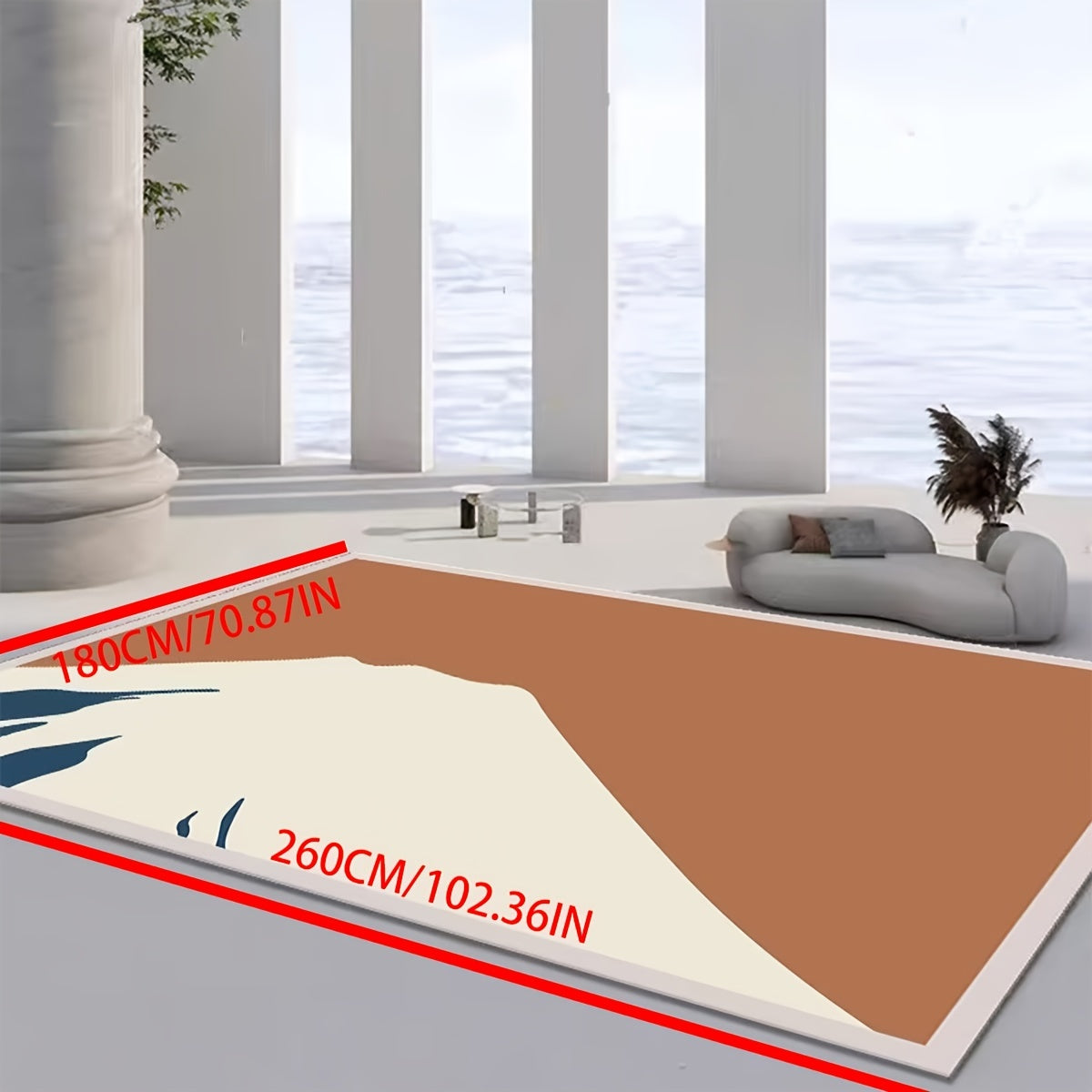 Contemporary Minimalist Area Rugs for Living Room
