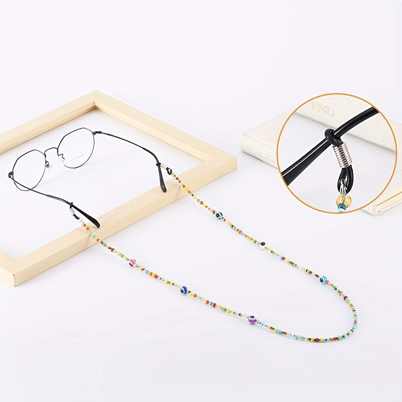 Colorful Eyeball Beaded Glasses Chain Anti-lost Decorative Chain