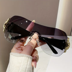 Y2K Rhinestone Gradient Sunglasses UV400