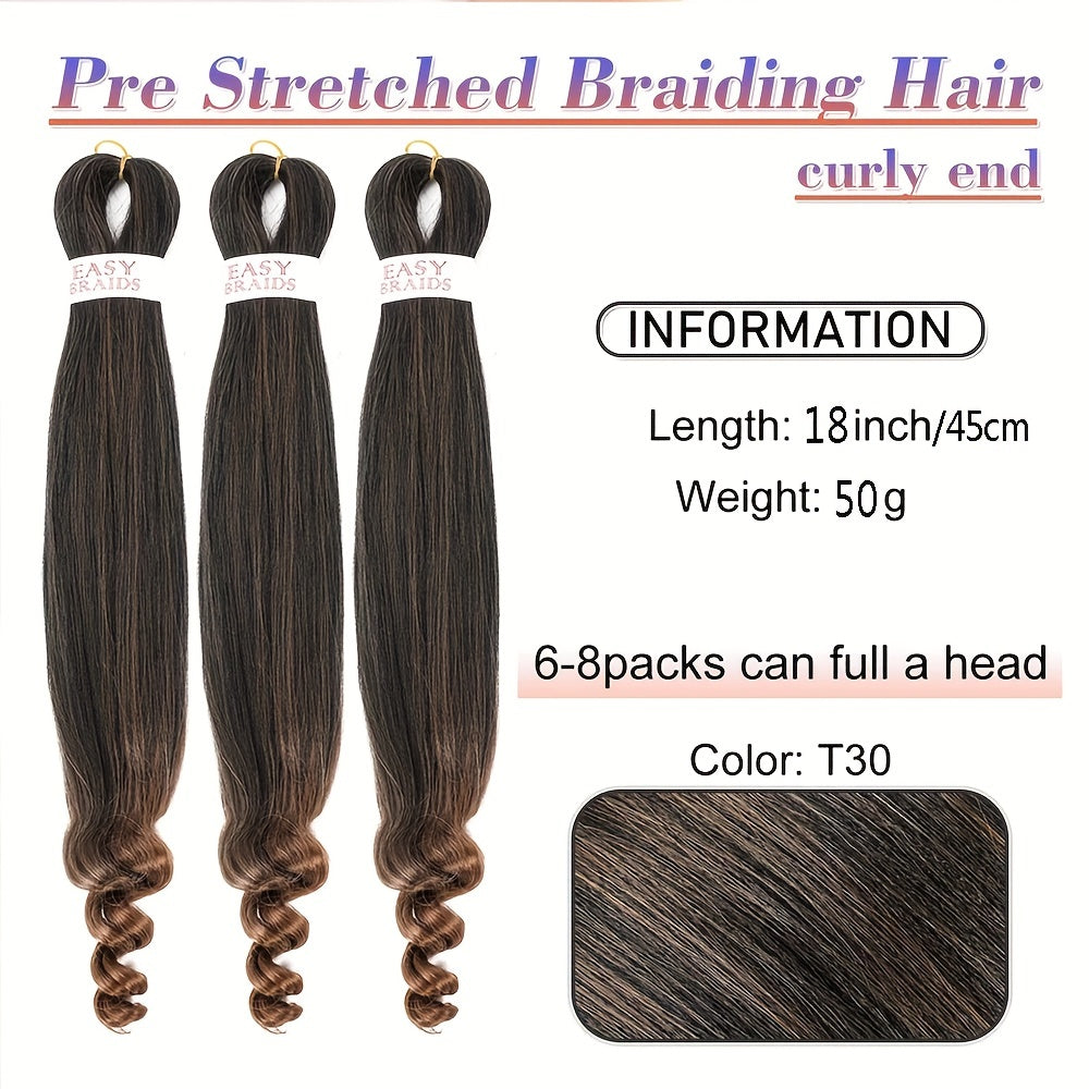 Pre Stretched French Curly Braiding Hair 45 Pack