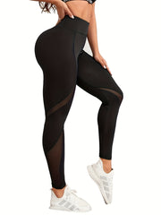 Hourglass Contrast Mesh High Waist Leggings