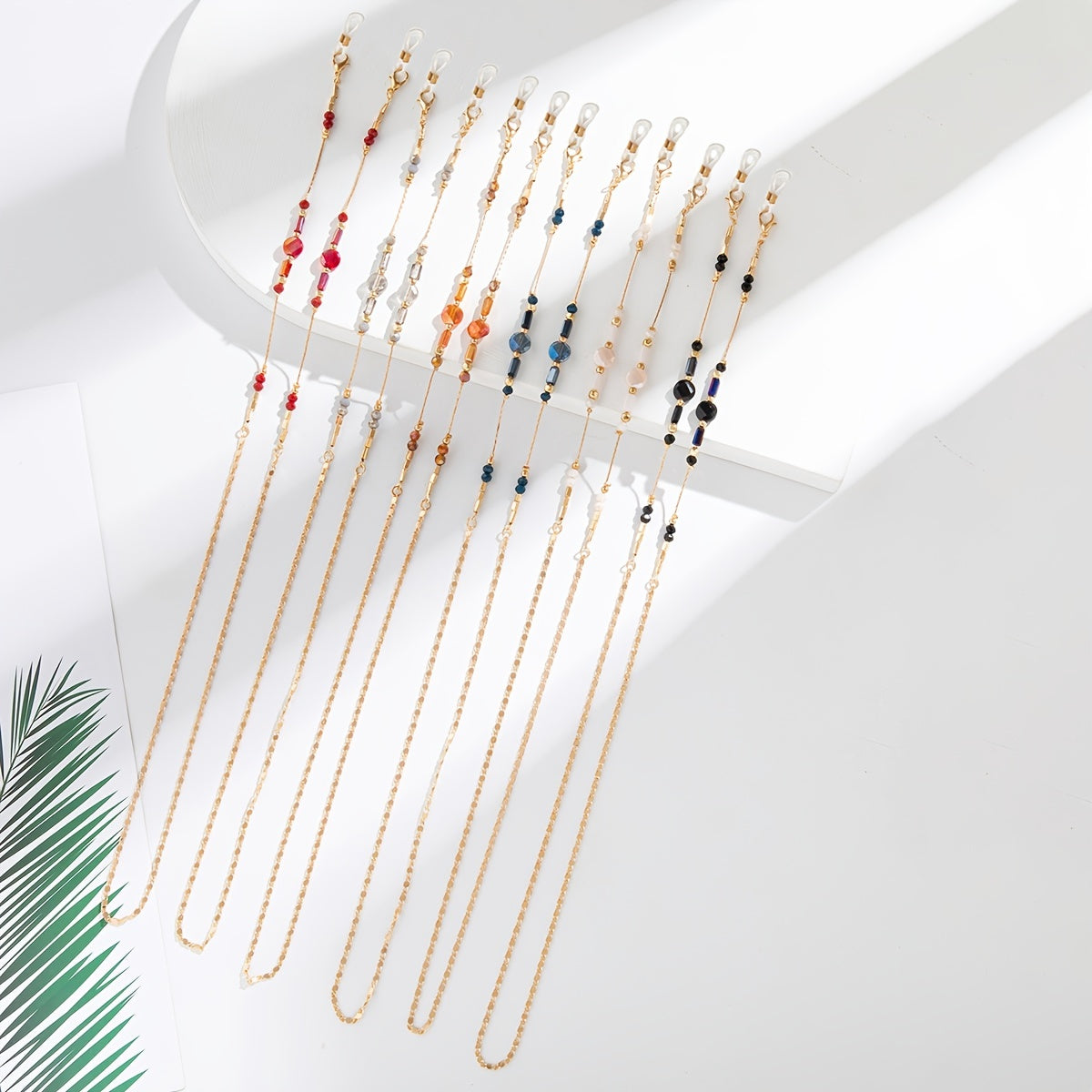 Golden Beaded Sunglass Lanyard Necklace For Glasses