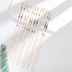 Golden Beaded Sunglass Lanyard Necklace For Glasses