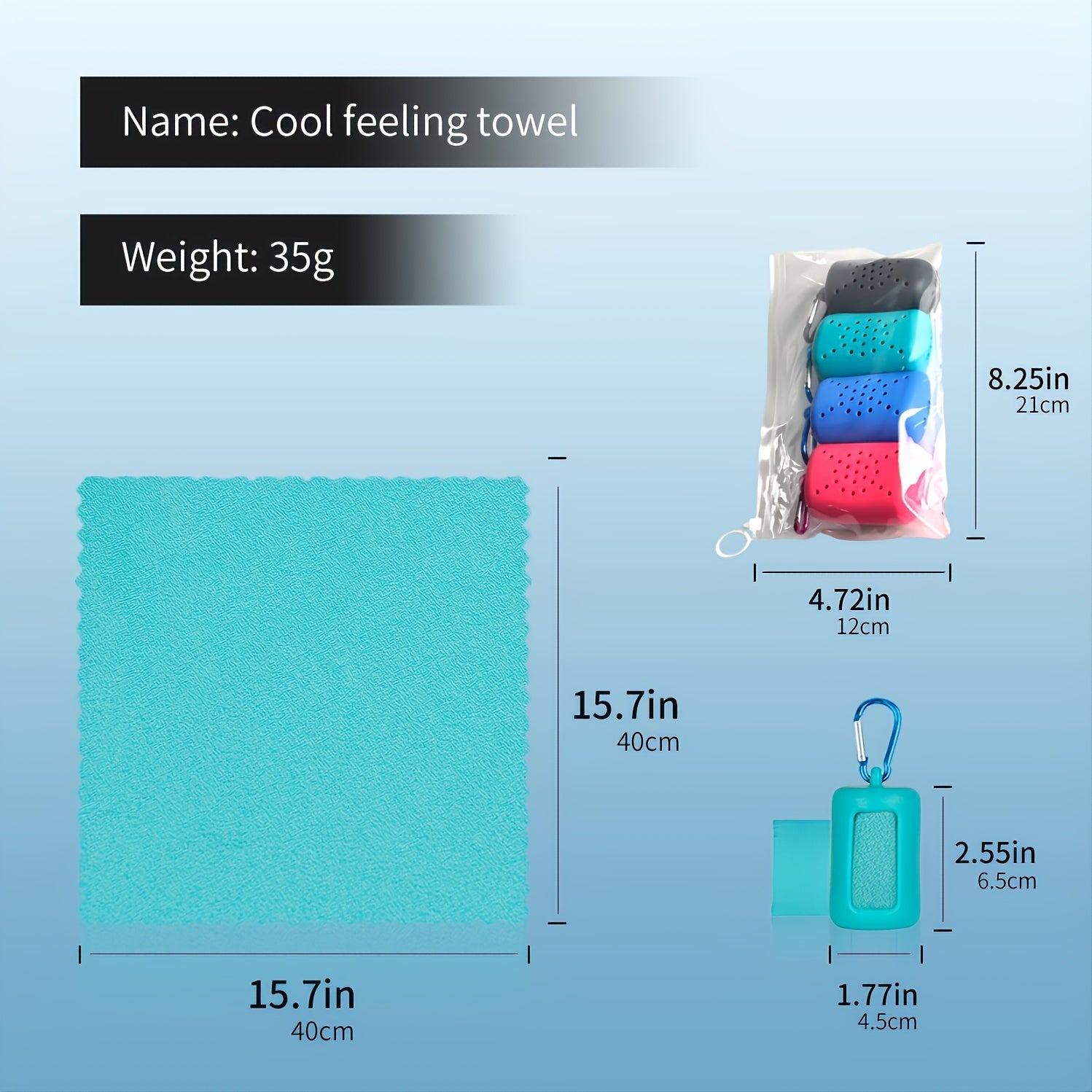 Portable Quick Dry Microfiber Towel Set 4 Colors Camping Gym Yoga Traveling