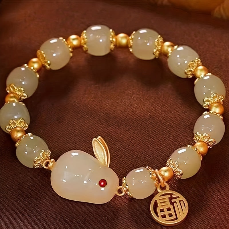 Rabbit Jade Bracelet Antique Birthday Gift