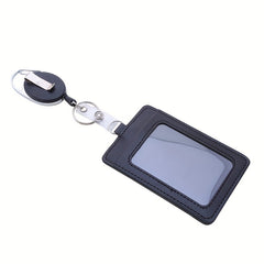 Retractable Buckle PU Card Holder Cover