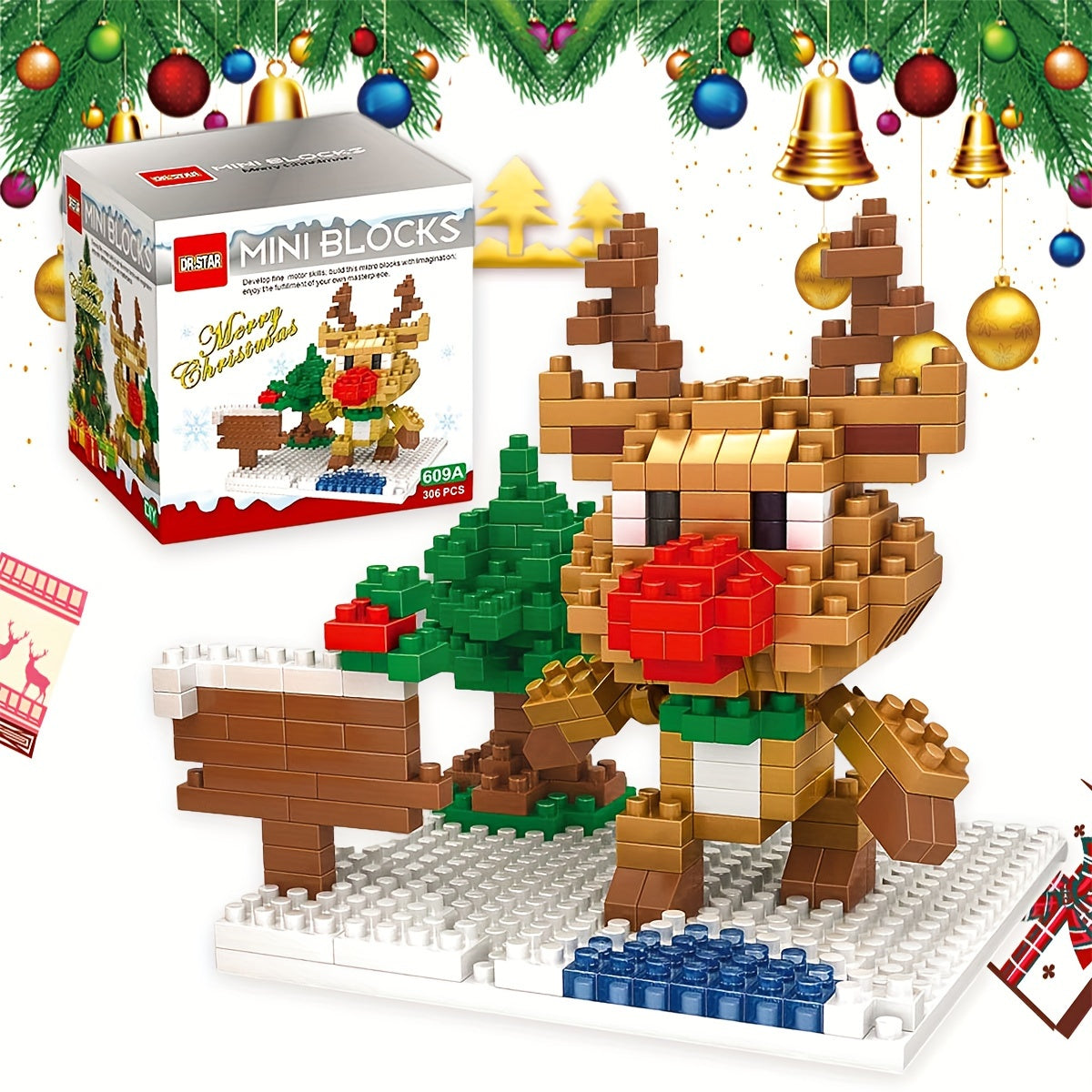 306pcs Christmas Building Blocks Sets Stacking Toys Exercise Skills