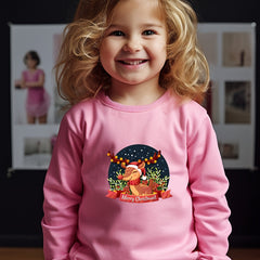 Lovely Reindeer In Christmas Night Crew Neck Sweatshirt