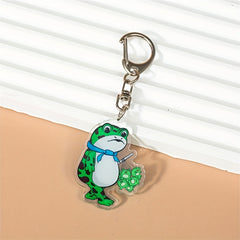 6pcs Big Eye Frog Keychain Bag Accessories Gift For Boys And Girls