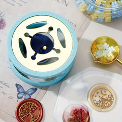 Wax Seal Warmer & Spoon Set High Temp Resistant Stove for Wax Seal Beads/Sticks