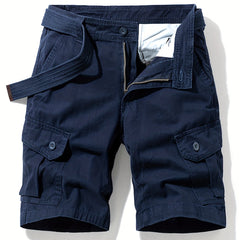 Men's Cotton Cargo Shorts Without Belt for Spring and Summer