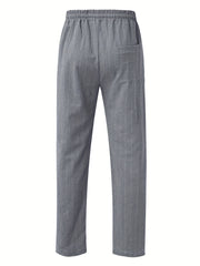 Stripe Drawstring Breathable Sweatpants Loose Fit Men's Joggers