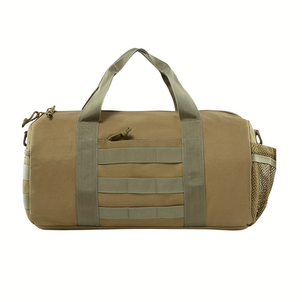 Camouflage Round Barrel Duffel Bag for Camping Travel