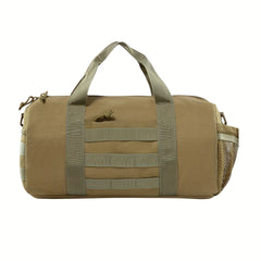 Camouflage Round Barrel Duffel Bag for Camping Travel