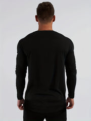 Teddy Bear Boxer Pattern Print Men's Long Sleeve T-Shirt