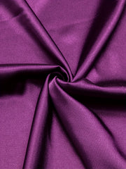 Men's Satin Button-Down Shirt Long Sleeve Casual Solid Prom Wedding Fit