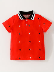 Stylish Triangle Pattern Boys Shirt for Summer Adventures