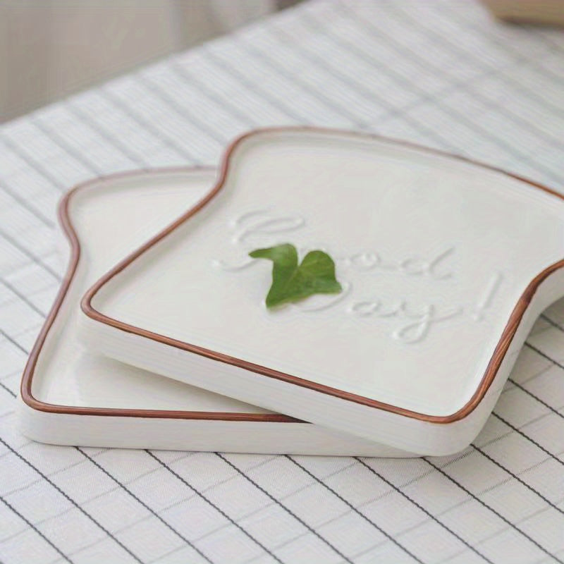 2 Pcs Ceramic Breakfast Plate Steak Pasta Sushi Dish