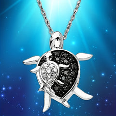 Mother And Child Sea Turtle Necklace Pendant Charm Women's Jewelry