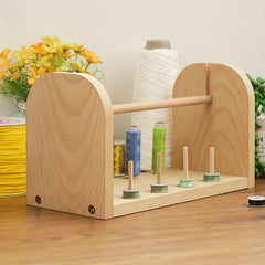 Wooden Yarn Storage Holder Knitting Thread Holder Stand Organizer Rack