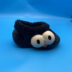 Boys' Cartoon Plus Fleece House Shoes Non Slip Soft Bottom