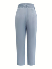High Waist Cargo Pants Solid Cropped Pants