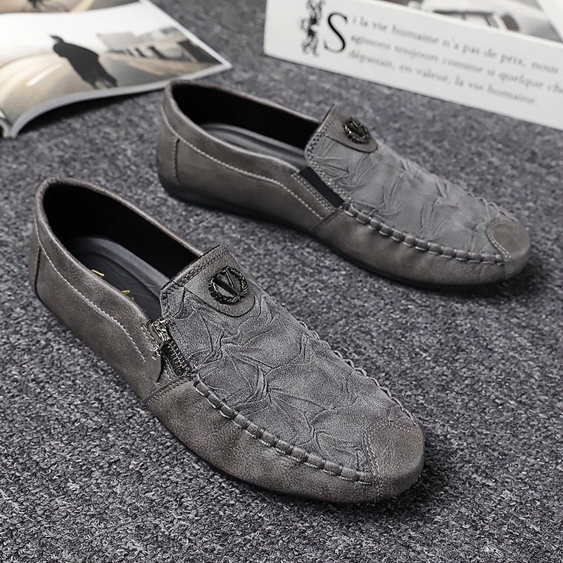 Men's Slip On Loafer Shoes Casual Sneakers with V Decor
