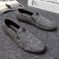 Men's Slip On Loafer Shoes Casual Sneakers with V Decor