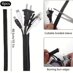 Silicone Cable Clip Management Sleeve Wire Organizer