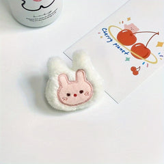 2pcs Cartoon Rabbit Bear Plush Brooches Bag Decoration DIY Clothing