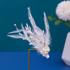 Ancient Style Headwear Costume Feather Hairpin Retro Pearl Hairpin