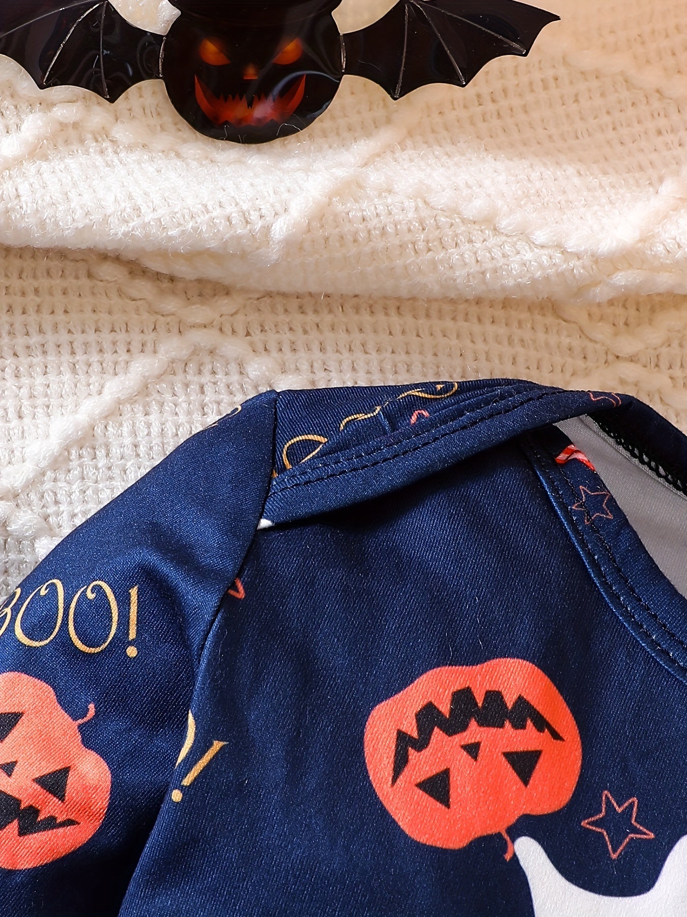 Ghost Pumpkin Romper Baby Spring Autumn Long Sleeve Onesie